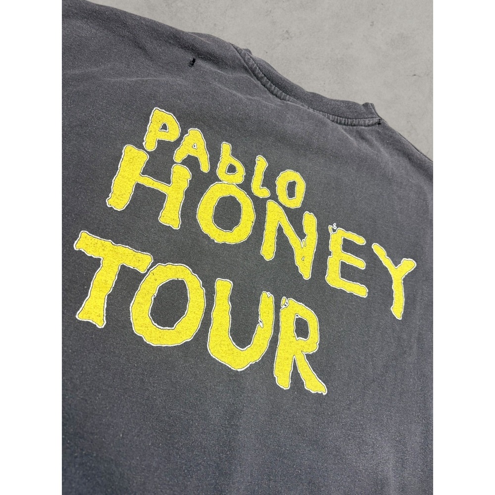 Vintage 1993 Radiohead Pablo Honey Tour T-Shirt Brockum Cut Tag Sun Faded Black - Picture 9 of 10